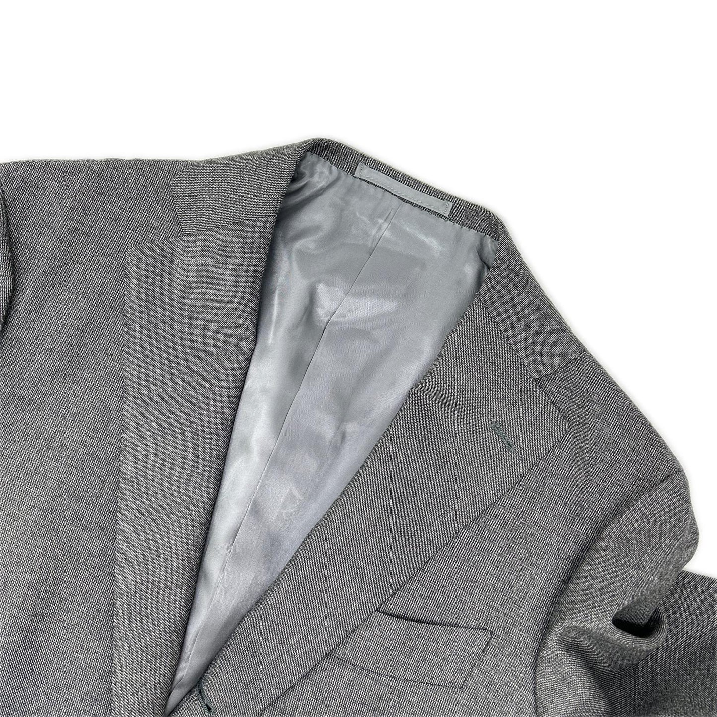 RING JACKET Wool Full-Lined Suit Grey Size 44