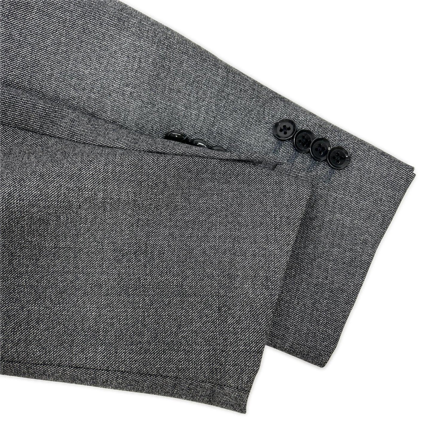 RING JACKET Wool Full-Lined Suit Grey Size 44
