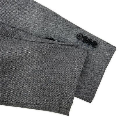 RING JACKET Wool Full-Lined Suit Grey Size 44