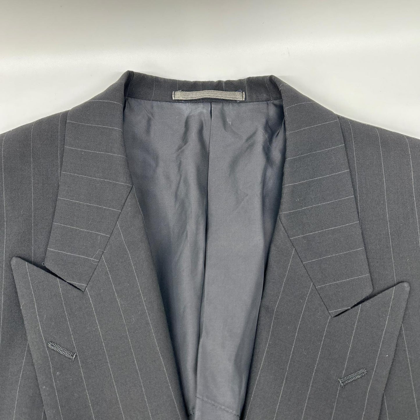 COMMEdesGARCONS HOMME DEUX Black Wool Stripe Jacket Size S