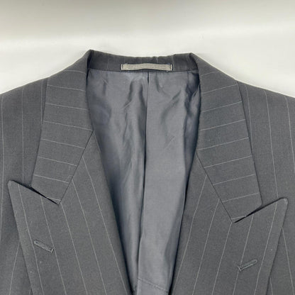 COMMEdesGARCONS HOMME DEUX Black Wool Stripe Jacket Size S