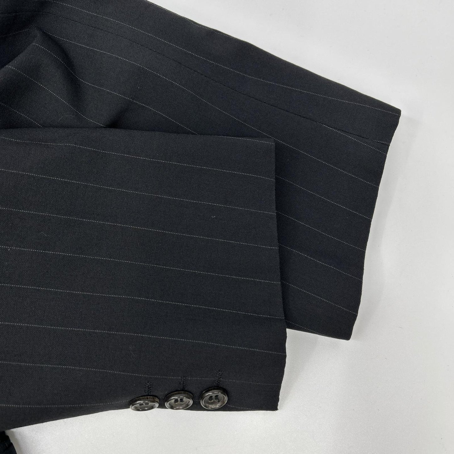 COMMEdesGARCONS HOMME DEUX Black Wool Stripe Jacket Size S