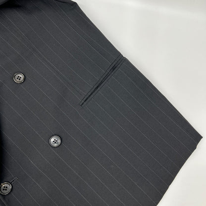 COMMEdesGARCONS HOMME DEUX Black Wool Stripe Jacket Size S