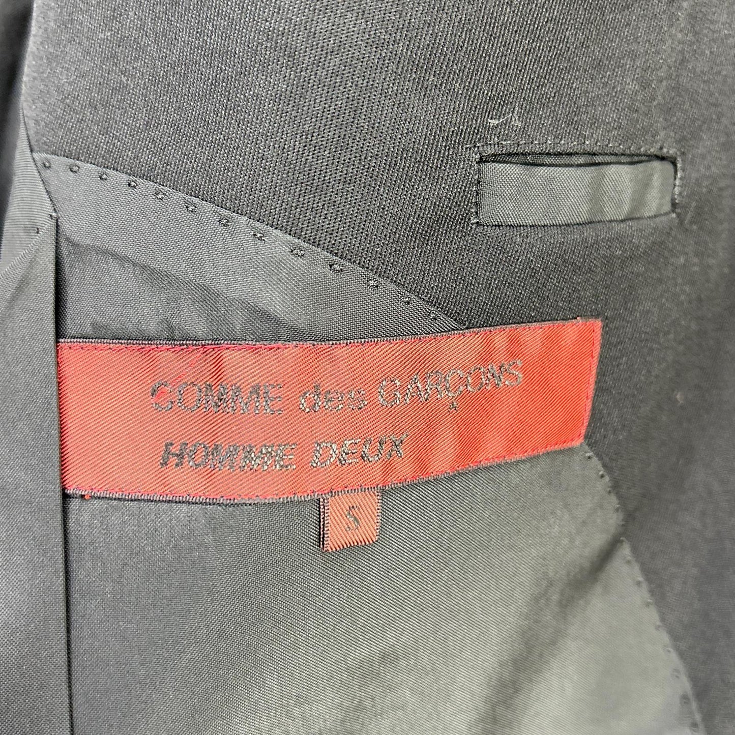 COMMEdesGARCONS HOMME DEUX Wool Double Jacket Black Size S