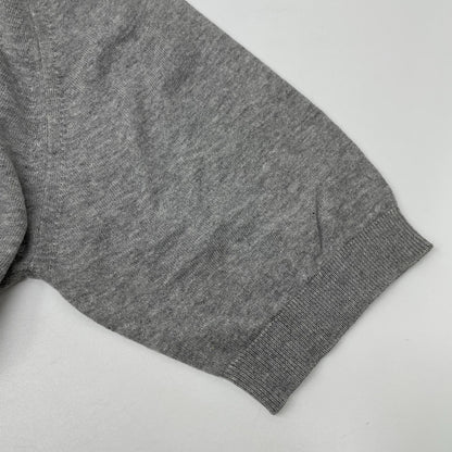 JOHN SMEDLEY Light Grey Cotton Short Sleeve Knit Polo Size S