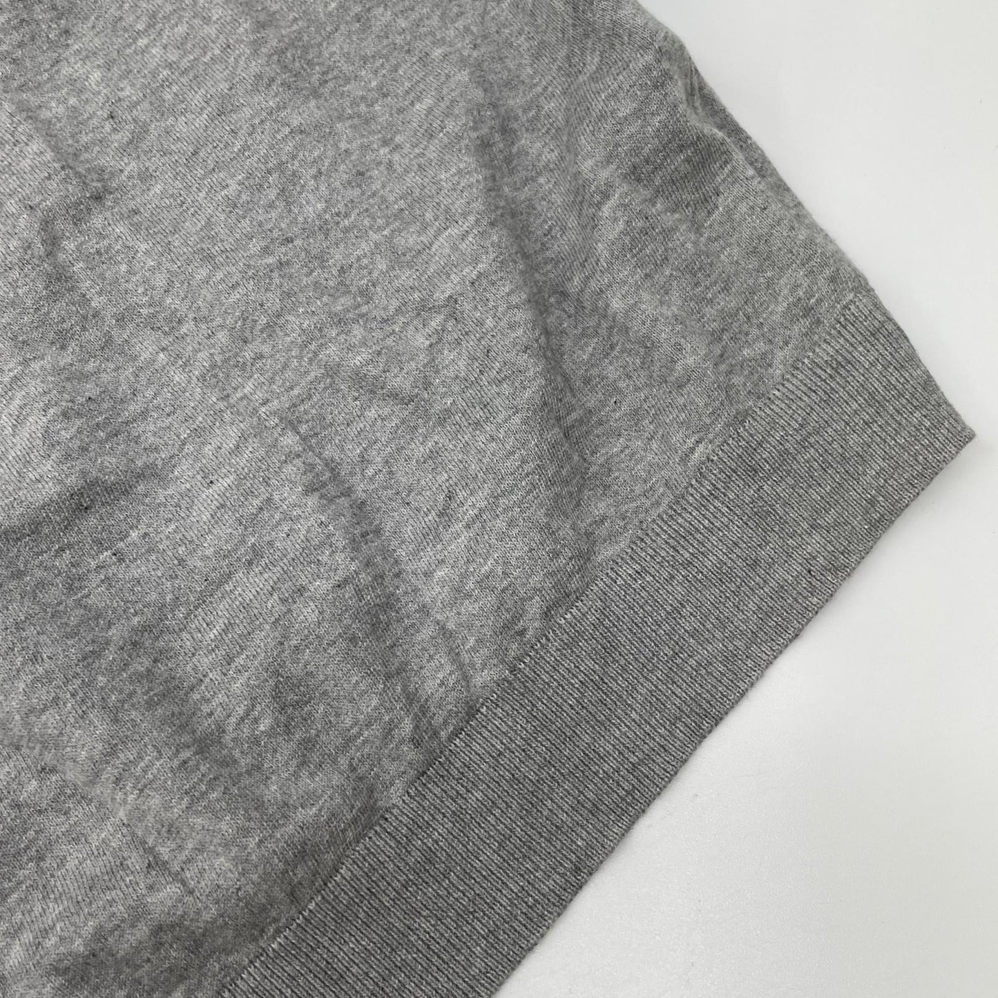 JOHN SMEDLEY Light Grey Cotton Short Sleeve Knit Polo Size S