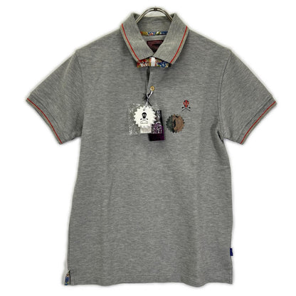 MARK&LONA Grey Detachable Choker Short Sleeve Polo Size M
