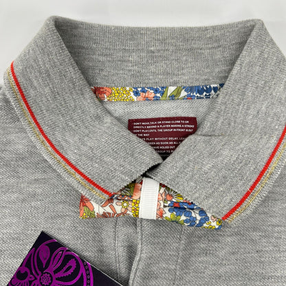 MARK&LONA Grey Detachable Choker Short Sleeve Polo Size M
