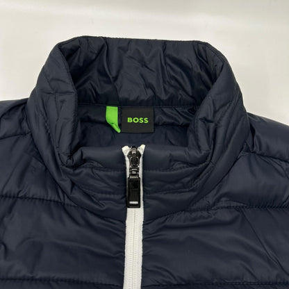 BOSS 50472473 Navy/White Puffer Vest Size M