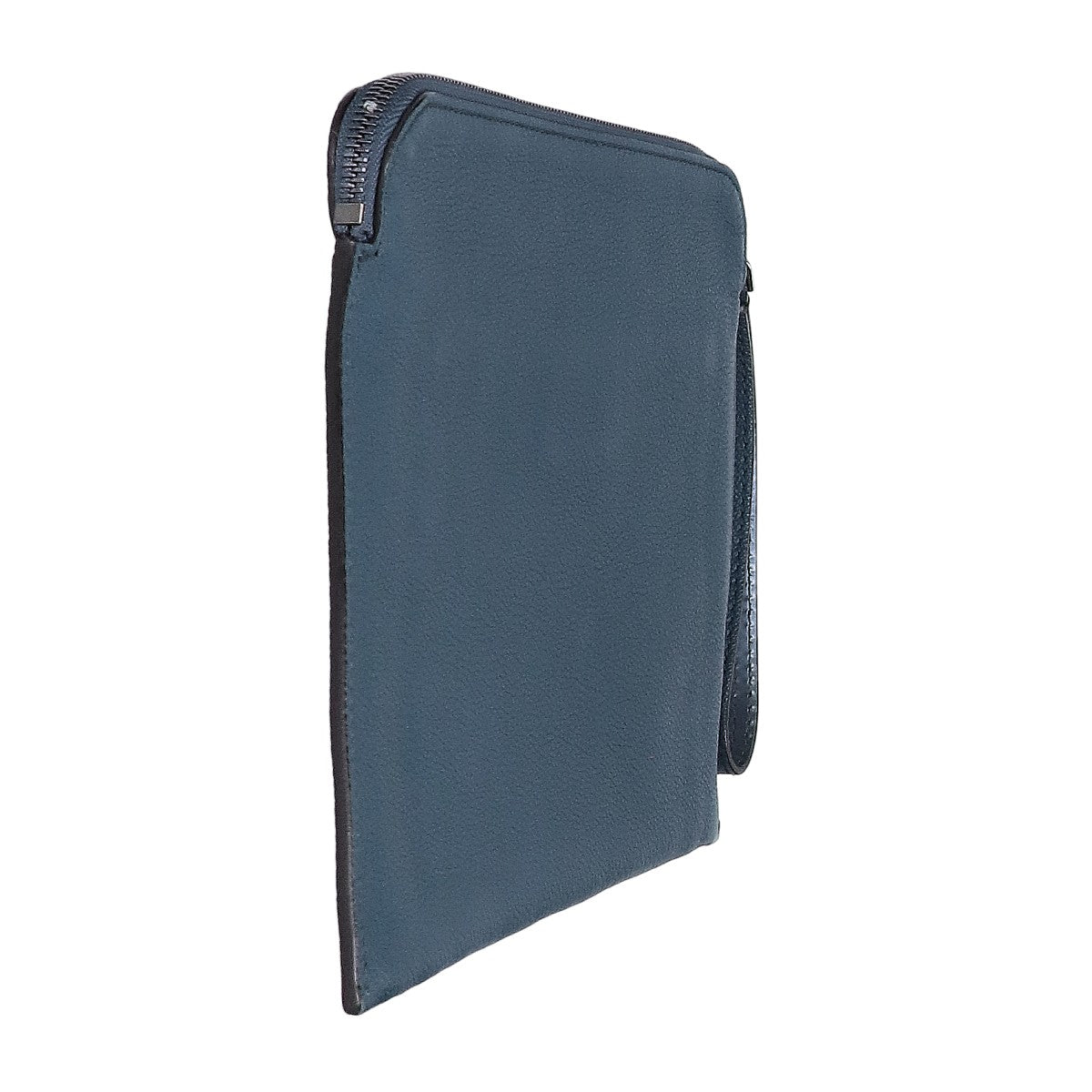 GIORGIOARMANI Leather Clutch Bag Navy
