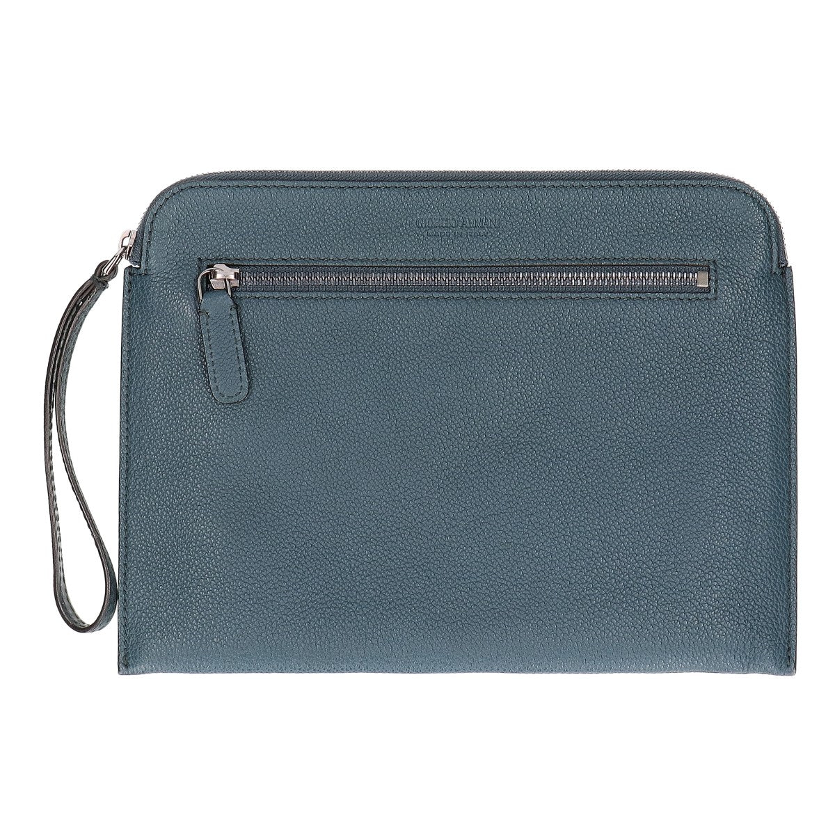 GIORGIOARMANI Leather Clutch Bag Navy