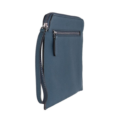 GIORGIOARMANI Leather Clutch Bag Navy