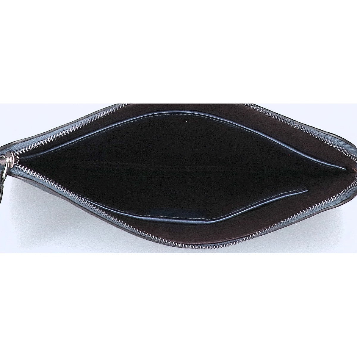 GIORGIOARMANI Leather Clutch Bag Navy