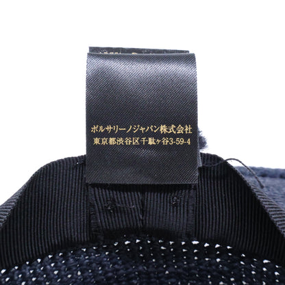 Borsalino Navy Raffia Cloche Rollable Hat Size 56