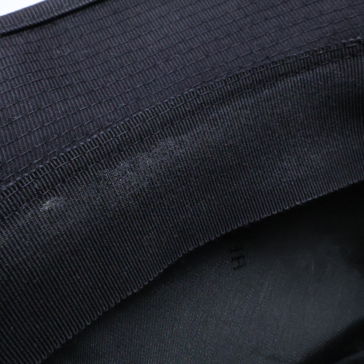 HERMES Cotton Deerskin Fedora Hat Black Size 58
