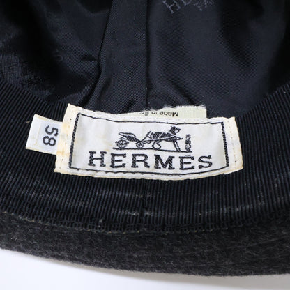 HERMES Cashmere Deerskin Fedora Hat Size 58