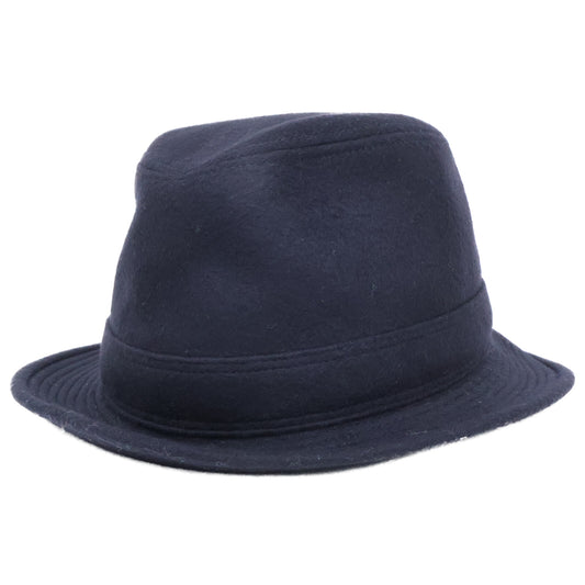 HERMES Black Cashmere Hat Size 57