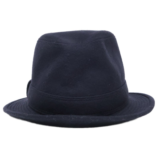 HERMES Black Cashmere Hat Size 57