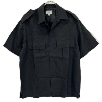 Dunhill Linen Blend Safari Shirt Black Size M