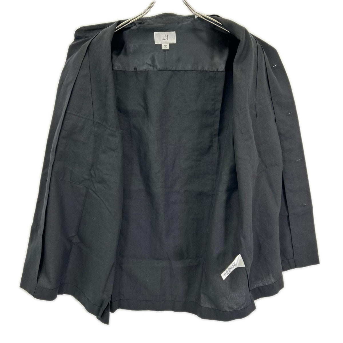Dunhill Linen Blend Safari Shirt Black Size M