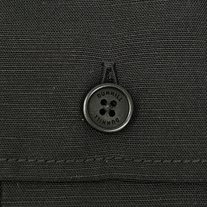 Dunhill Linen Blend Safari Shirt Black Size M