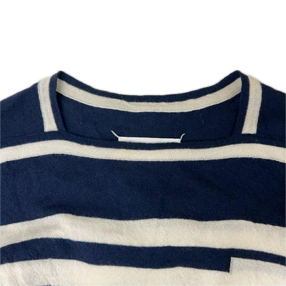 MARTIN MARGIELA 16SS Striped Knit Navy/Ivory Size 1