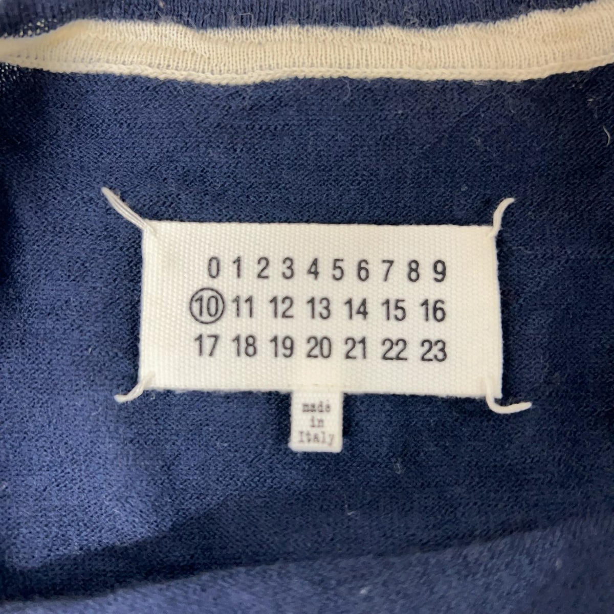 MARTIN MARGIELA 16SS Striped Knit Navy/Ivory Size 1