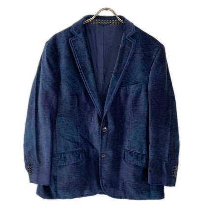 ETRO SUPERLEGGERA Velour Jacket Navy Size 56