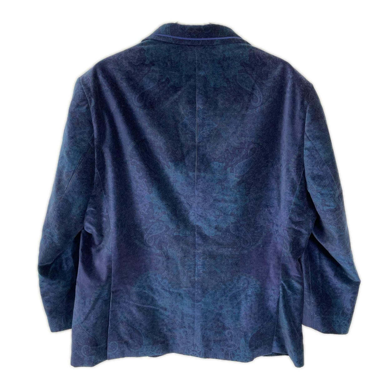 ETRO SUPERLEGGERA Velour Jacket Navy Size 56
