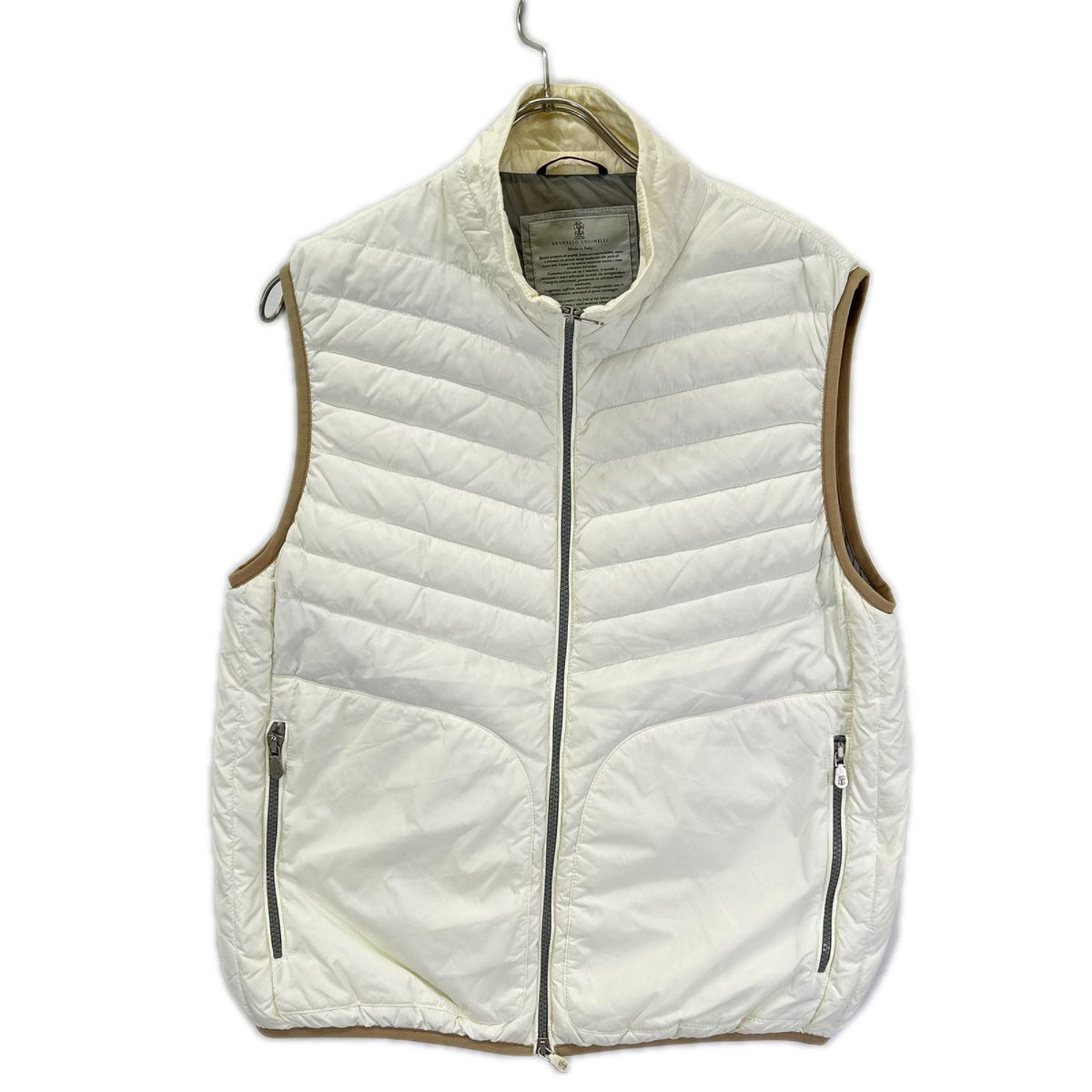 BRUNELLO CUCINELLI Ivory Down Vest Size M