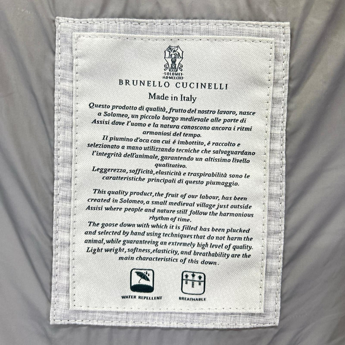 BRUNELLO CUCINELLI Ivory Down Vest Size M