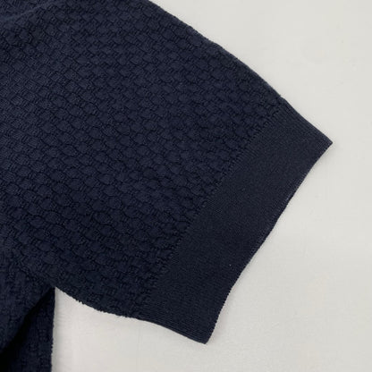 LOUIS VUITTON Cotton Silk Cashmere Knit Shirt Navy Size L