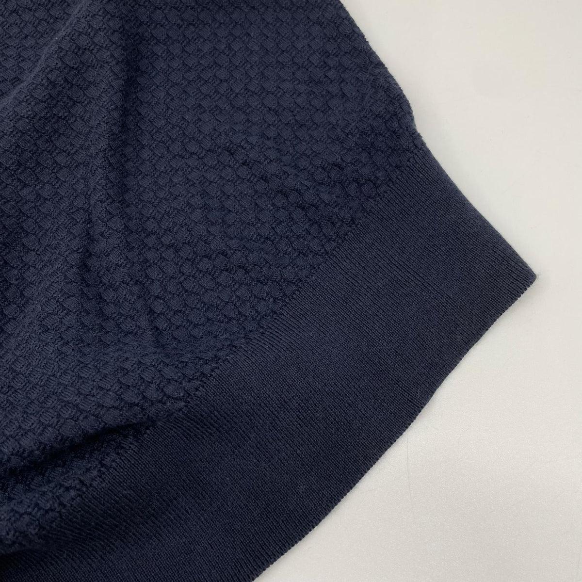 LOUIS VUITTON Cotton Silk Cashmere Knit Shirt Navy Size L