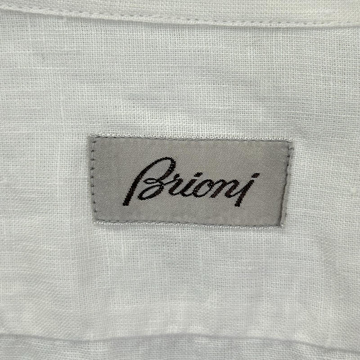 Brioni White Linen Shirt Size 3