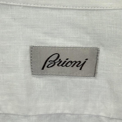 Brioni White Linen Shirt Size 3
