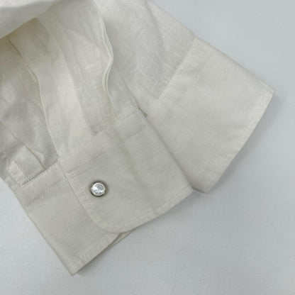 Brioni White Linen Shirt Size 3