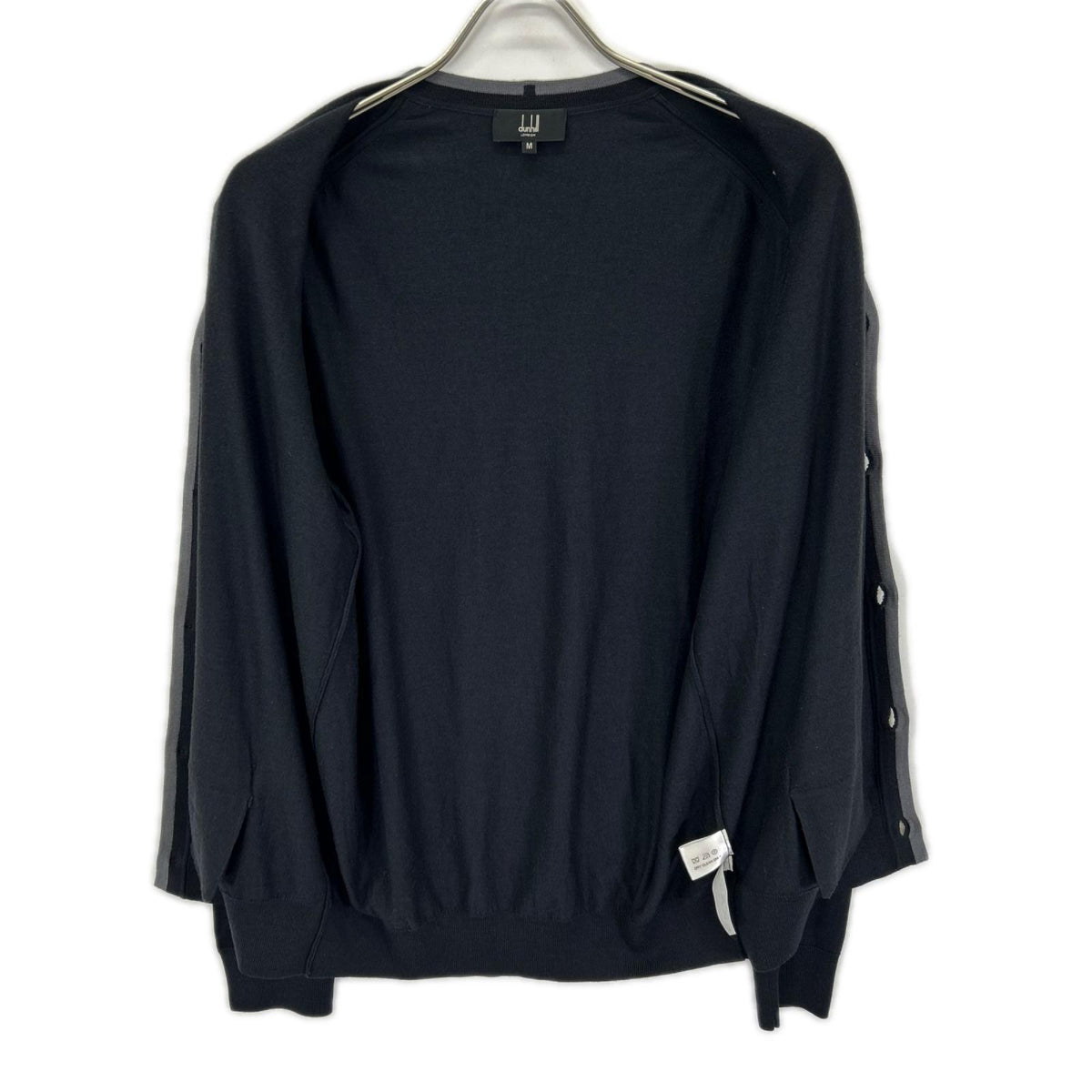 Dunhill Black Wool Silk Knit Cardigan Size M