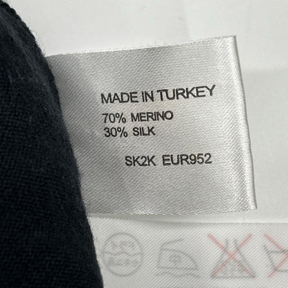 Dunhill Black Wool Silk Knit Cardigan Size M