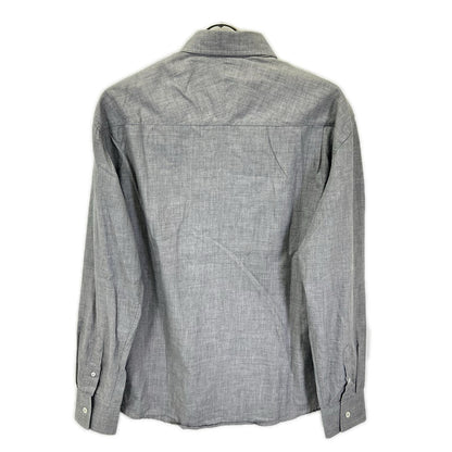 Dunhill Gray Cotton Cashmere Wool Long Sleeve Shirt Size L