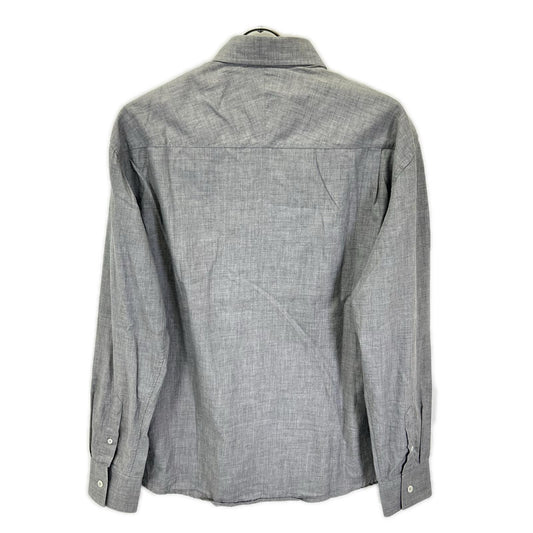 Dunhill Gray Cotton Cashmere Wool Long Sleeve Shirt Size L