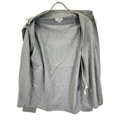 Dunhill Gray Cotton Cashmere Wool Long Sleeve Shirt Size L