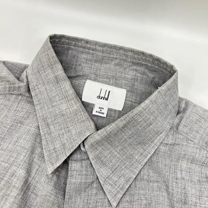Dunhill Gray Cotton Cashmere Wool Long Sleeve Shirt Size L