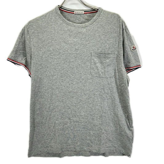 MONCLER 16SS Gray Chest Pocket Cotton T-Shirt Size XL