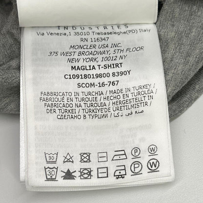 MONCLER 16SS Gray Chest Pocket Cotton T-Shirt Size XL