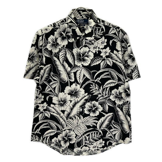 POLObyRalphLauren Black CustomFit Hibiscus Polo Size L