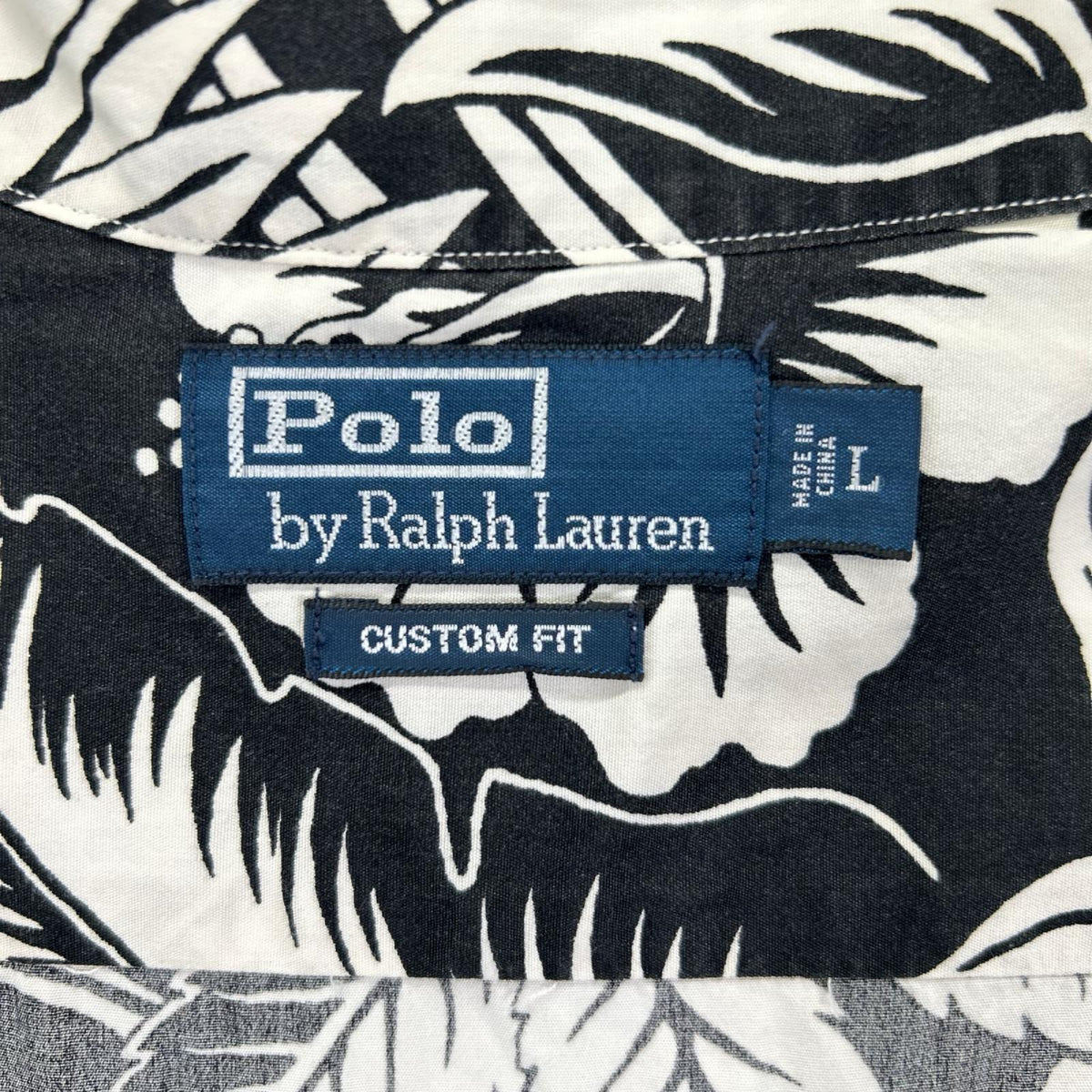 POLObyRalphLauren Black CustomFit Hibiscus Polo Size L