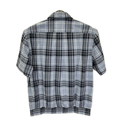 DOLCE&GABBANA Blue Check Half-Sleeve Shirt Size 41