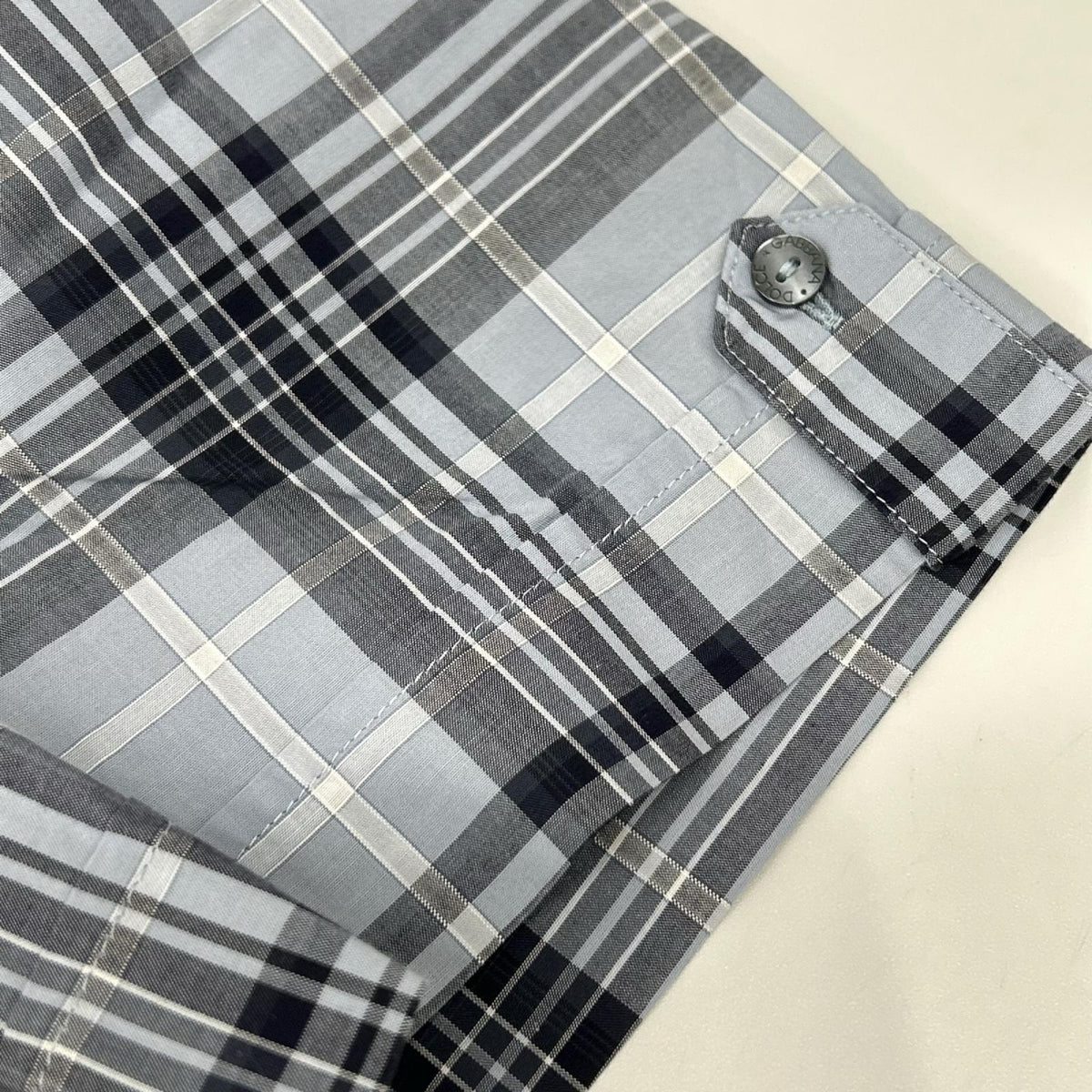 DOLCE&GABBANA Blue Check Half-Sleeve Shirt Size 41