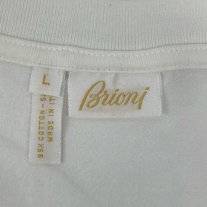 Brioni White Cotton T-Shirt Size L