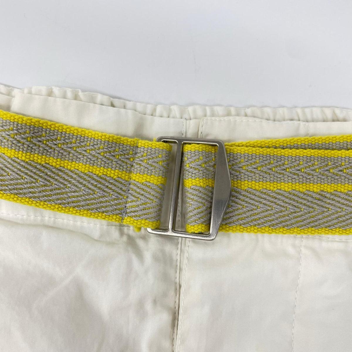 HERMES White Belted Shorts Size 42